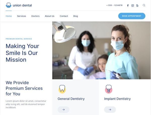 Khám phá mẫu giao diện đẹp cho website dịch vụ y tế