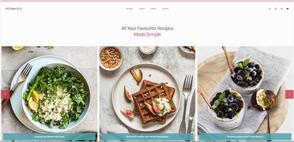 Giao diện website đẹp về ẩm thực dành cho WordPress