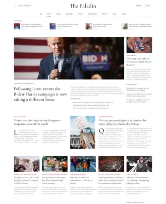 Trang chính trị giao diện website tin tức