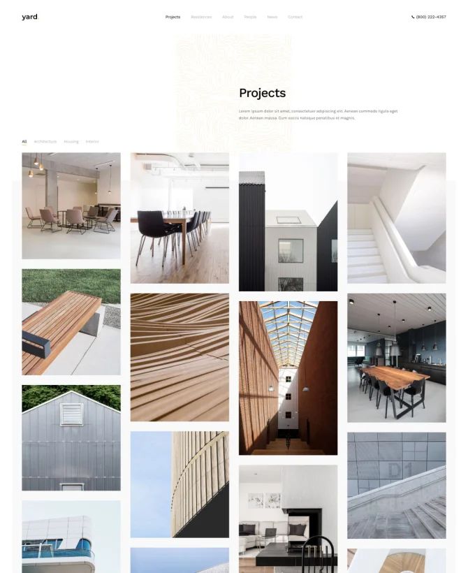 Trang dự án trang web về kiến trúc