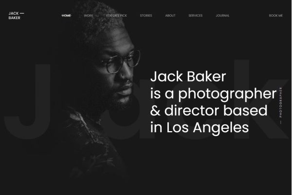 Mẫu thiết kế website sáng tạo dành cho web cá nhân, nhiếp ảnh, nghệ thuật…