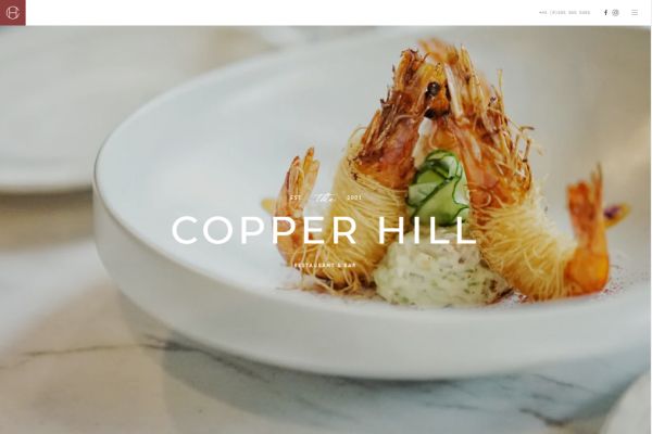 Mẫu website nhà hàng với phong cách mộc mạc, nhẹ nhàng