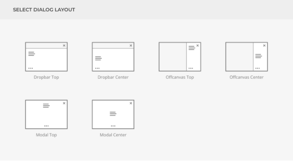 Dialog Layouts của YOOtheme Pro 3.0