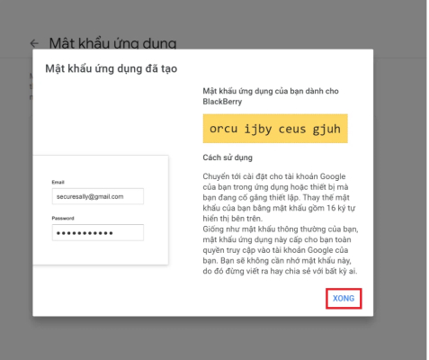 Tạo mật khẩu ứng dụng Gmail